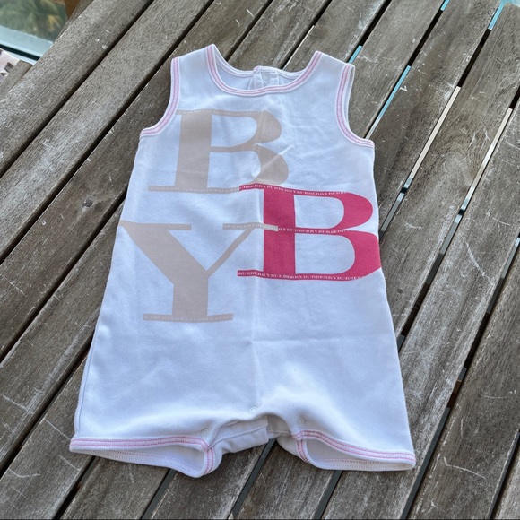 Burberry Other - Romper body swimwear 6/9 months Burberry sleeveless